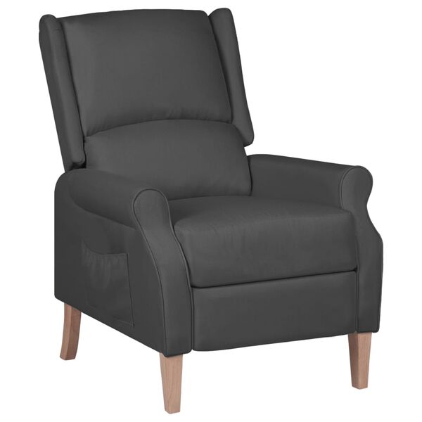 vidaXL Reclining Chair Dark Grey Fabric