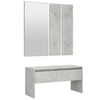 vidaXL Hallway Furniture Set Concrete Grey Engineered Wood