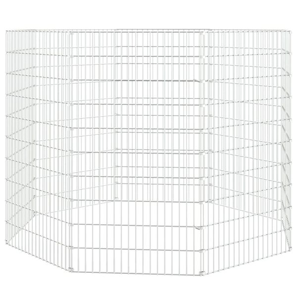 vidaXL Free Range Animal Enclosure 8-Panel 54x100 cm Galvanised Iron
