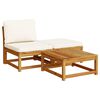 vidaXL 5 Piece Garden Lounge Set with Cushions Solid Wood Acacia