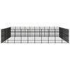 vidaXL Outdoor Dog Kennel Steel 92.16 m²