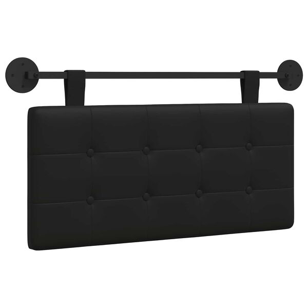 vidaXL Hanging Headboard Black 100 x 55 x 5 cm Faux Leather