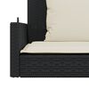 vidaXL Swing Bench with Cushions Black 119x56x48 cm Poly Rattan