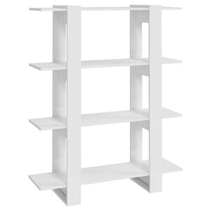 vidaXL Book Cabinet | High gloss white | Engineered wood | Medium | Book Cabinet