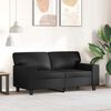 vidaXL 2-Seater Sofa Black 120 cm Faux Leather