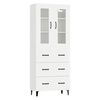 vidaXL Highboard White 69.5x34x180 cm Engineered Wood