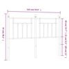 vidaXL Metal Headboard White 135 cm