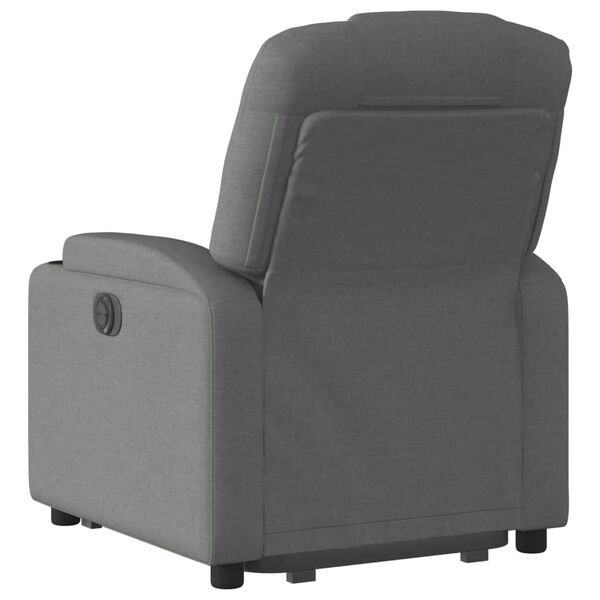 vidaXL Electric Stand up Recliner Chair Dark Grey Fabric