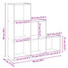 vidaXL Room Divider Bookcase 3-Tier White 99x29x99 cm Engineered Wood
