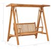 vidaXL Swing Bench with Taupe Cushion 170 cm Solid Teak Wood