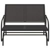 vidaXL Garden Glider Bench Black 120.5x76x86.5 cm Textilene&Steel