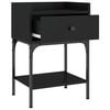vidaXL Bedside Table Black 40.5x31x60 cm Engineered Wood