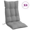 vidaXL Highback Chair Cushions 4 pcs Grey Oxford Fabric