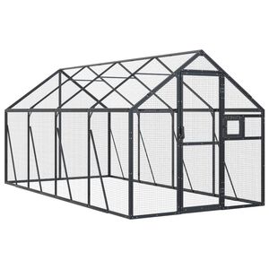 vidaXL Aviary Anthracite 1,79x4x1,85 m Aluminium