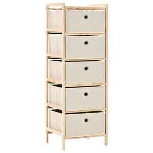 vidaXL Storage Rack | Beige, Cedar | Cedar Wood, Polypropylene | Medium