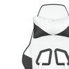 vidaXL Gaming Chair with Footrest White and Black Faux Leather