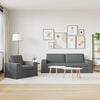 vidaXL Sofa Set 2 pcs Dark Grey 222 x 80 x 82 cm Fabric