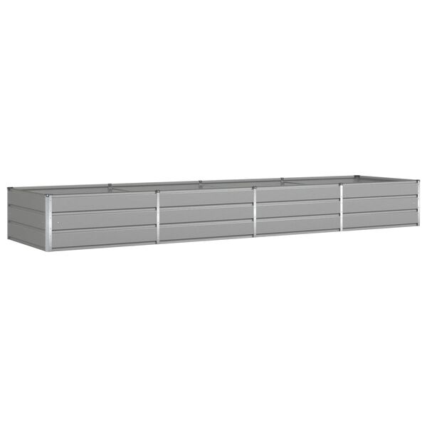 vidaXL Planter Light Grey 385 x 100 x 45 cm Galvanised Steel