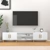 vidaXL TV Cabinet High Gloss White 180x31.5x40 cm Engineered Wood