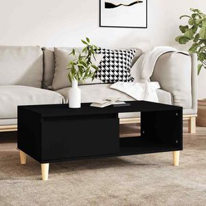 vidaXL Coffee Table Black 90x50x36,5 cm Engineered Wood