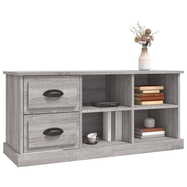 vidaXL TV Cabinet Grey Sonoma 102x35.5x47.5 cm Engineered Wood