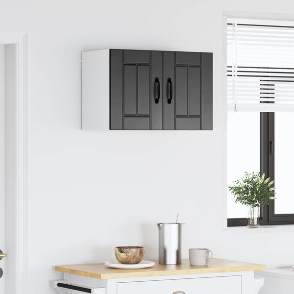 vidaXL Kitchen Wall Cabinet Black 60 x 31 x 40 cm Engineered Wood