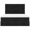 vidaXL Ottoman Bed with Mattresses Black Double Velvet