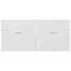 vidaXL 2 Piece Bathroom Furniture Set High Gloss White Engineered Wood