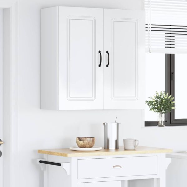vidaXL Kitchen Cabinet Kalmar High Gloss White 80 x 31 x 80 cm