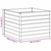 vidaXL Garden Raised Bed 100x100x77 cm Galvanized Steel Silver