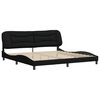 vidaXL Bed Frame without Mattress "Hvar" Black 180x200 cm King Fabric