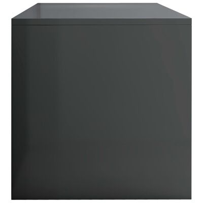 vidaXL TV Cabinet High Gloss Grey 80x40x40 cm Engineered Wood