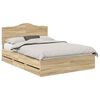 vidaXL Bed Frame with Drawer Sonoma Oak 150 x 200 cm Engineer Wood