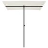 vidaXL Garden Parasol with Aluminium Pole 180x110 cm Sand White