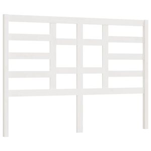 vidaXL Bed Headboard | White | Solid Pine Wood | 141 x 4 x 104 cm