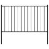 vidaXL Fence Panel with Posts Powder-coated Steel 1.7x1.25 m Black