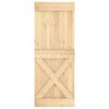 vidaXL Door NARVIK Natural 80 x 210 cm Solid Pine Wood