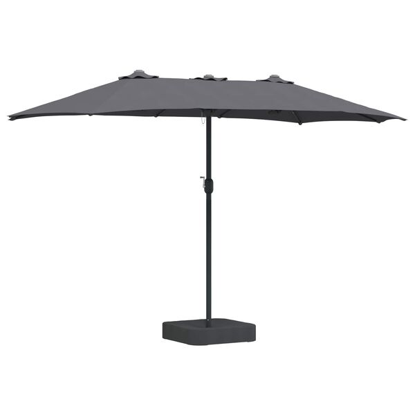 vidaXL Garden Parasol Anthracite 385 x 209 x 244 cm Polyester