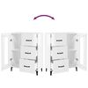 vidaXL Sideboard High Gloss White 69.5x34x90 cm Engineered Wood