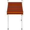 vidaXL Manual Retractable Awning 100 cm Orange and Brown