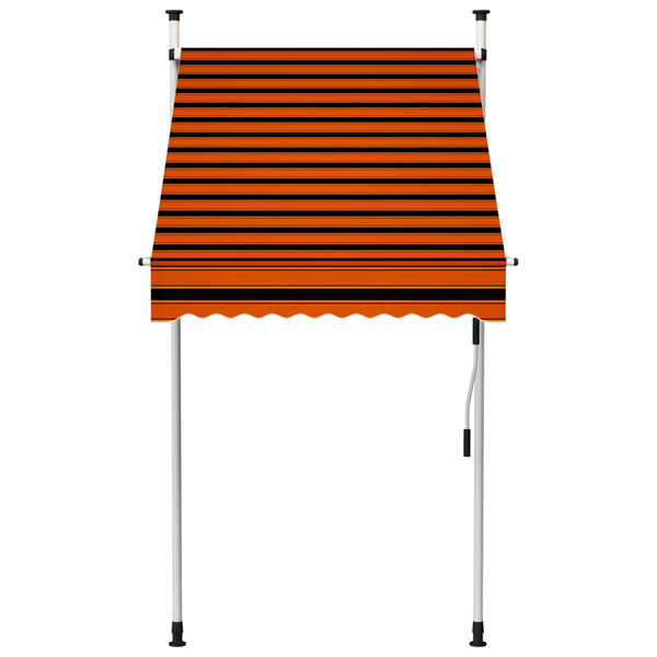 vidaXL Manual Retractable Awning 100 cm Orange and Brown