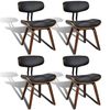 Artificial Leather Dining Chair with Backrest 4 pcs