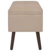vidaXL Bench with Storage Compartment Beige 80 cm Velvet