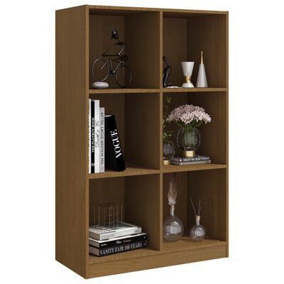 vidaXL Book Cabinet Honey Brown 70x33x110 cm Solid Pinewood
