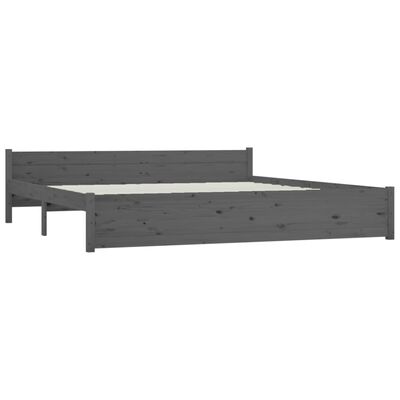vidaXL Bed Frame with Drawers Grey 180x200 cm Super King Size