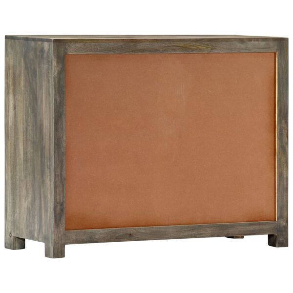 vidaXL Side Cabinet Grey 75x30x60 cm Solid Mango Wood