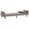 vidaXL Sofa Bed with Cup Holders Taupe Fabric