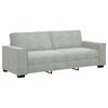 vidaXL 2 Piece Sofa Set with Cushions Light Grey Velvet