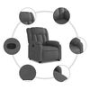 vidaXL Stand up Recliner Chair Dark Grey Fabric