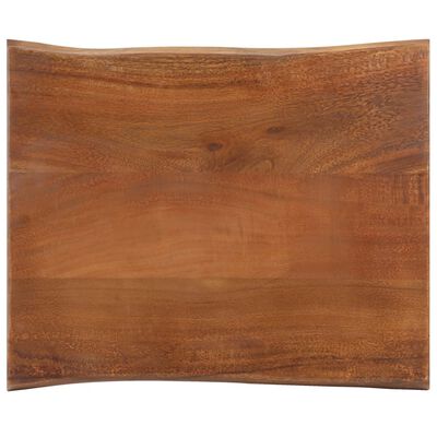 vidaXL Side Table Brown 45x35x49 cm Solid Acacia Wood & Cast Iron